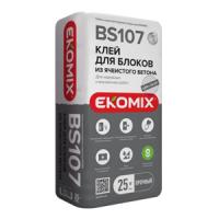 Ekomix BS 107, Клей для блоков из ячеестого бетона, 25кг