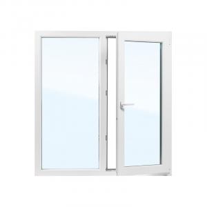 Пластиковое окно двухстворчатое Wintech 60 мм 2 камерный стеклопакет энергосберегающее