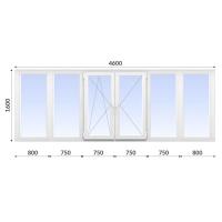 Балкон П-образный 1600x4600 Rehau 60 мм 1-камерный стеклопакет