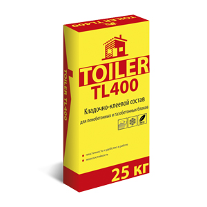 Toiler TL 400, Смесь для пенобетонных и газобетонных блоков, 25 кг